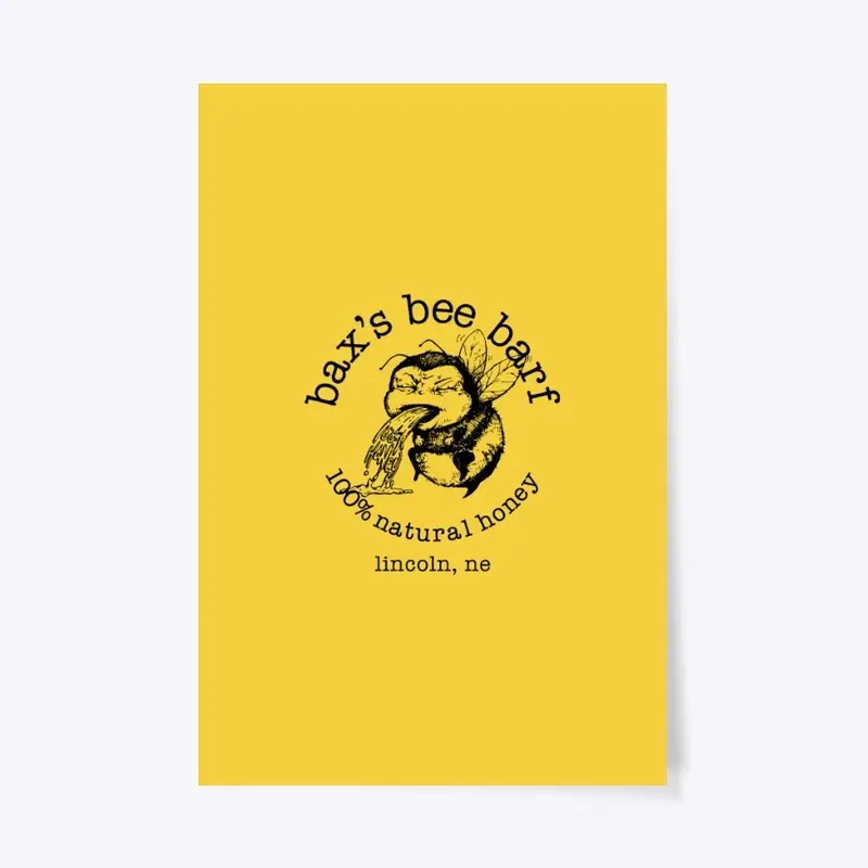 Bee Barf Accessories Black Print