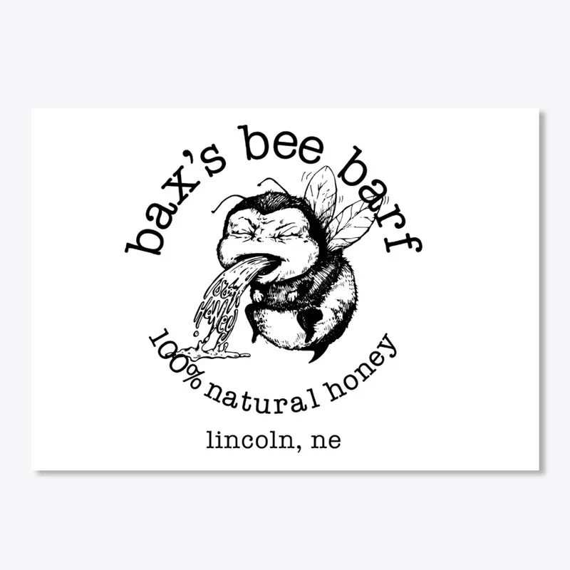 Bee Barf Black Print